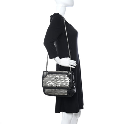 Saint Laurent Calfskin Monogram Armature Medium Niki Chain Satchel Black 3 of 11