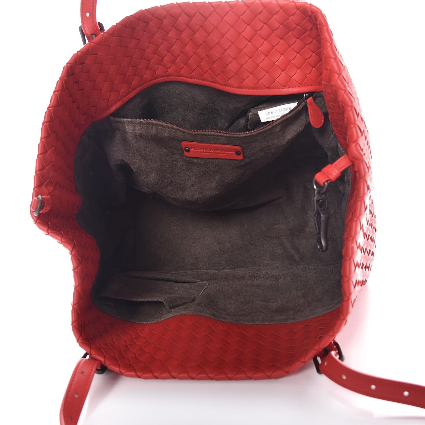 Nappa Intrecciato Medium Seamless Tote Red