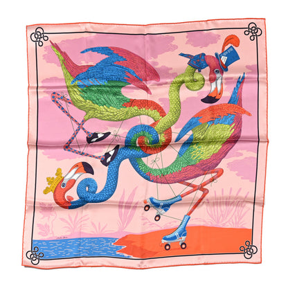 Hermes Silk Tied Up In Knots Scarf 70 Rose Bleu Multicolor 1 of 4