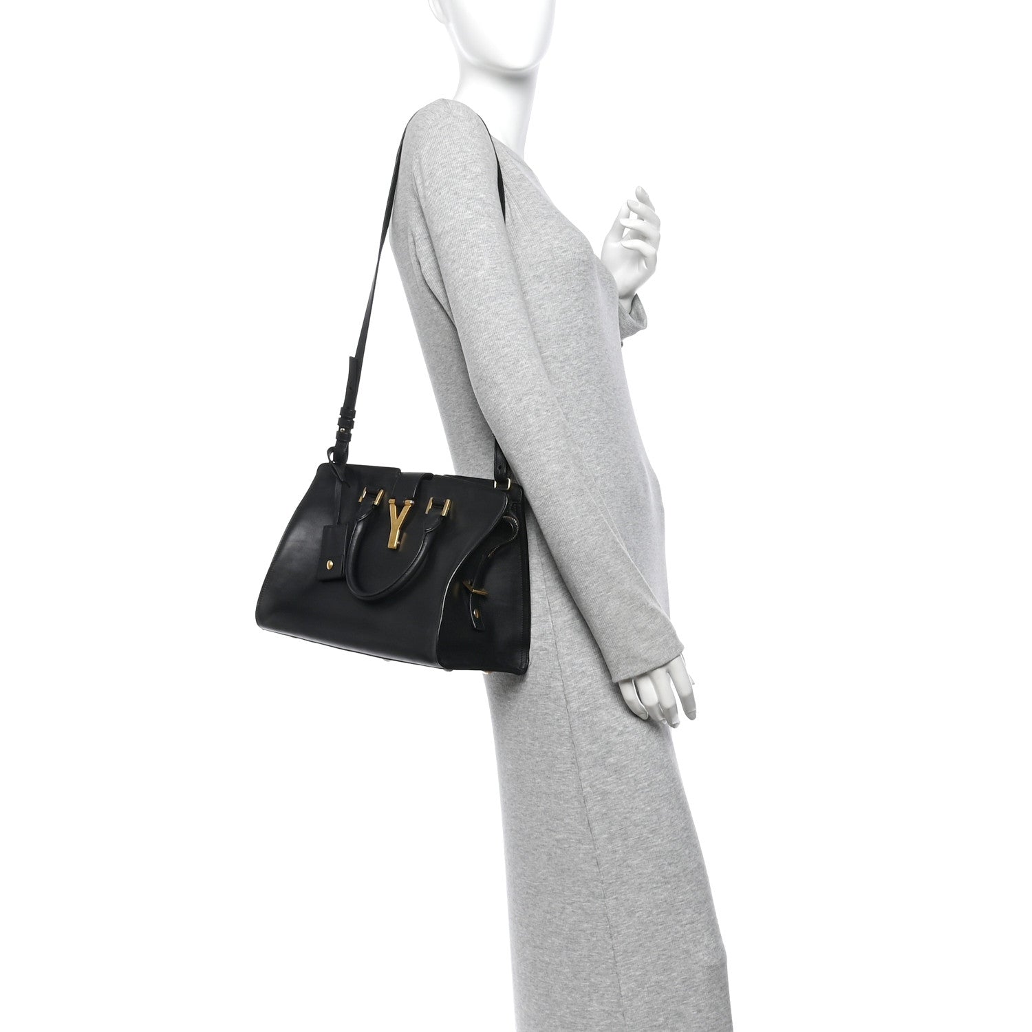 Saint Laurent Calfskin Small Classic Y Cabas Black 2 of 13