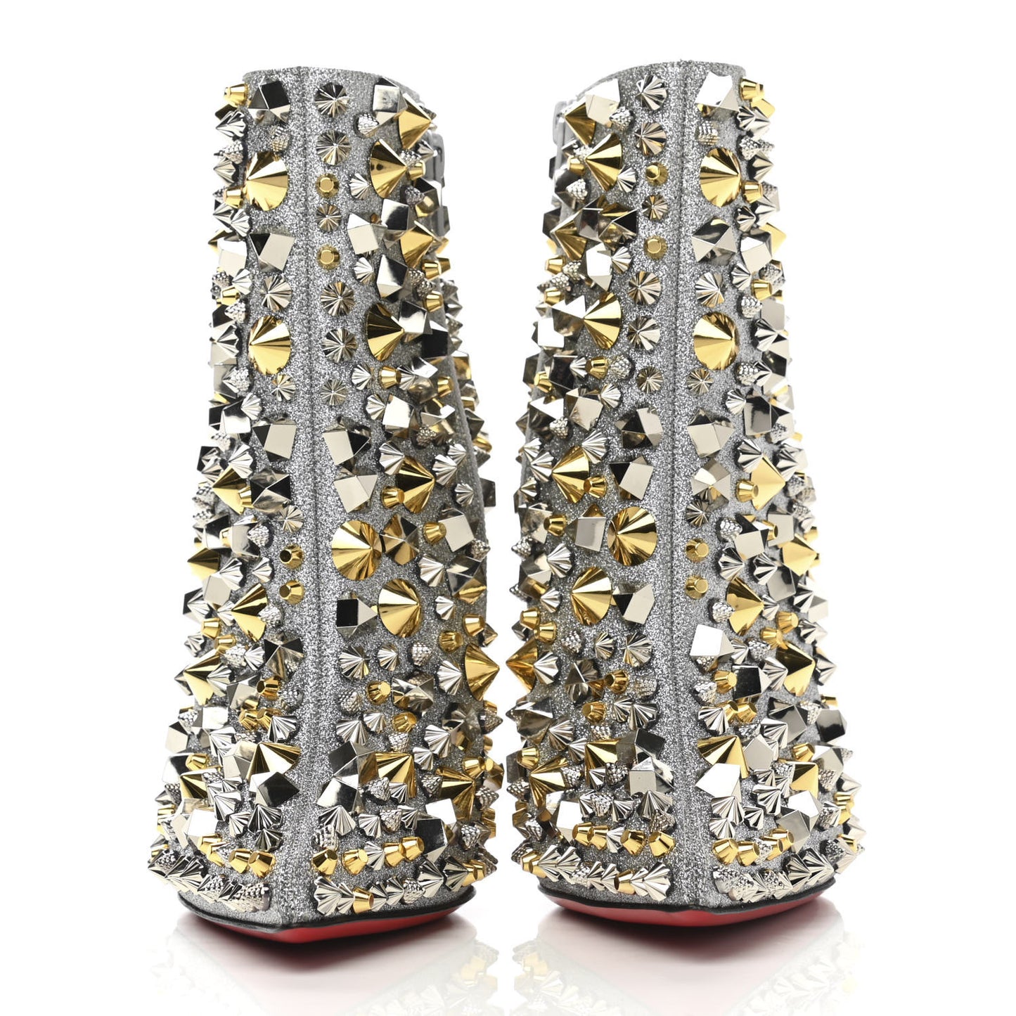 Calfskin Specchio Glitter So Full Kate 100 Ankle Boots 37 Silver Multicolor