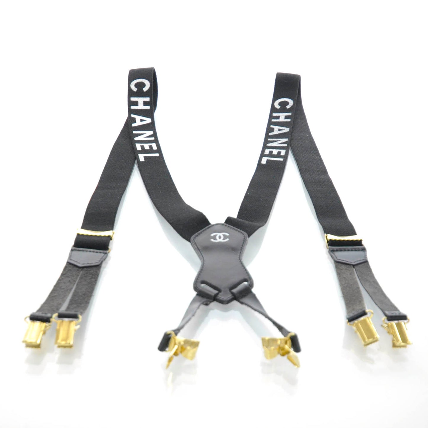 Logo Suspenders Black White