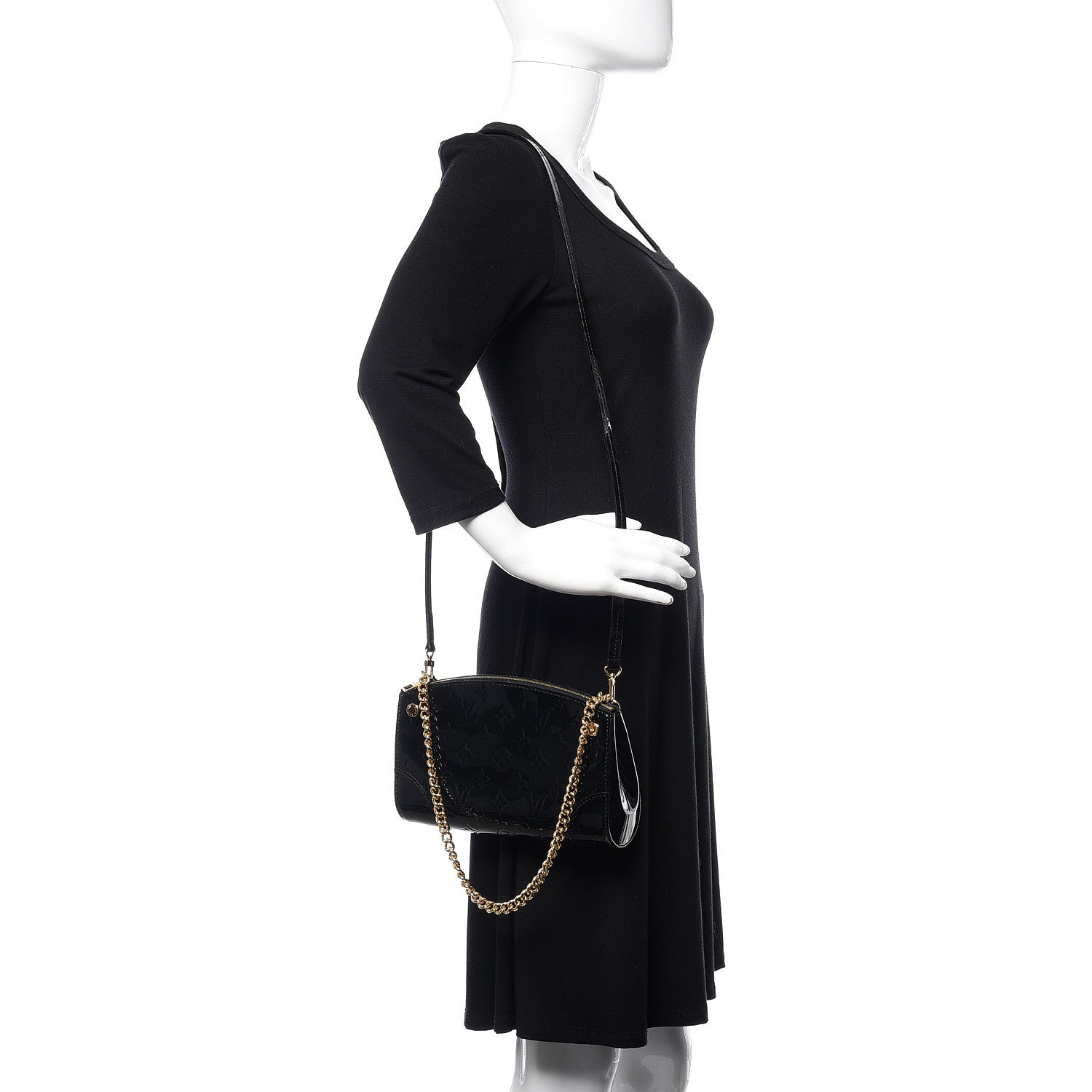 Louis Vuitton Vernis Santa Monica Clutch Noir Magnetique 2 of 9