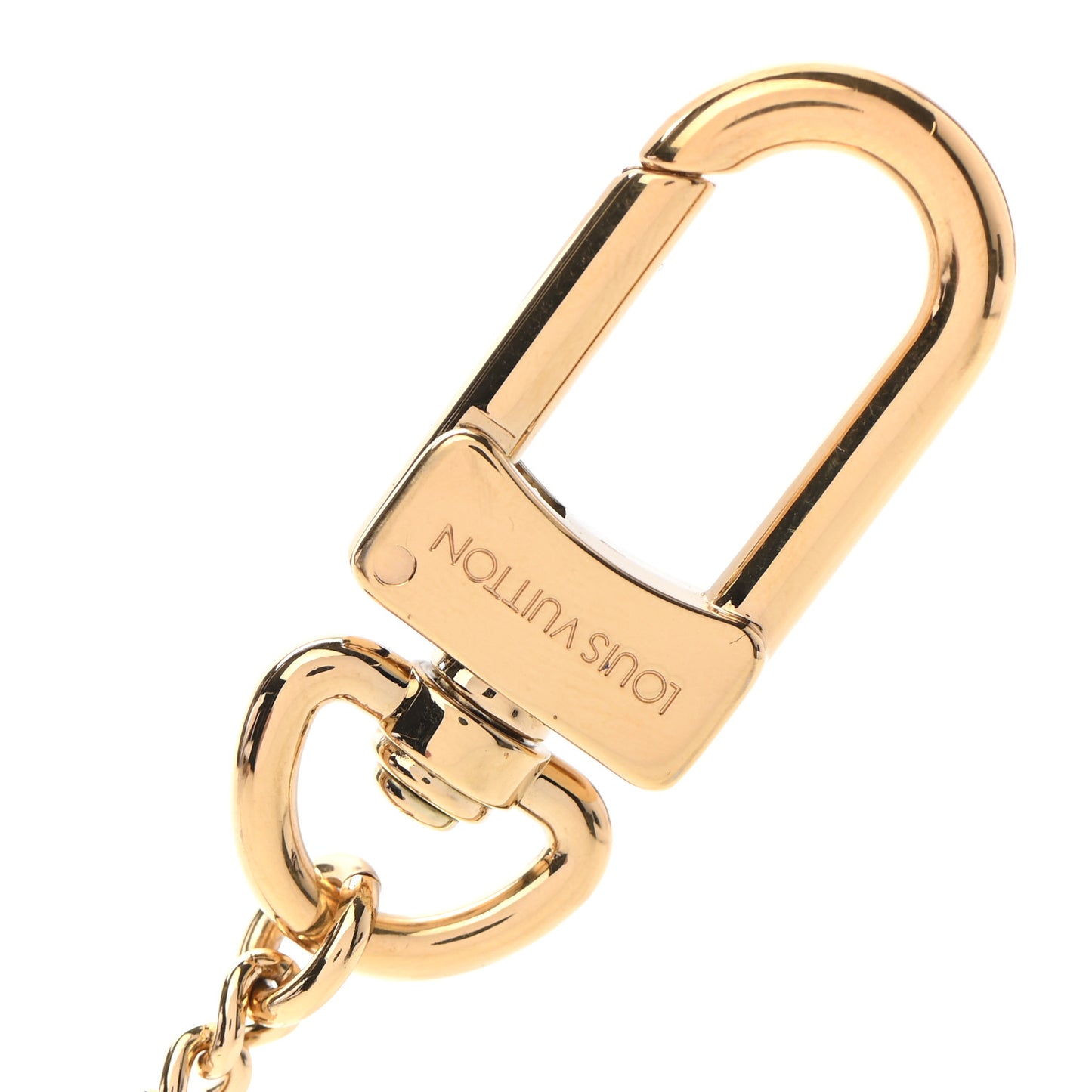 Metal Pochette Extender Key Ring Chain Gold