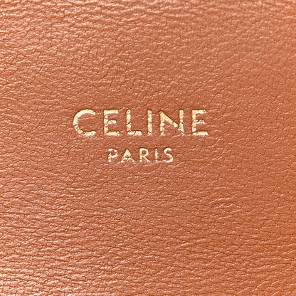 Celine Canvas Calfskin Triomphe Shoulder Bag Tan 10 of 17