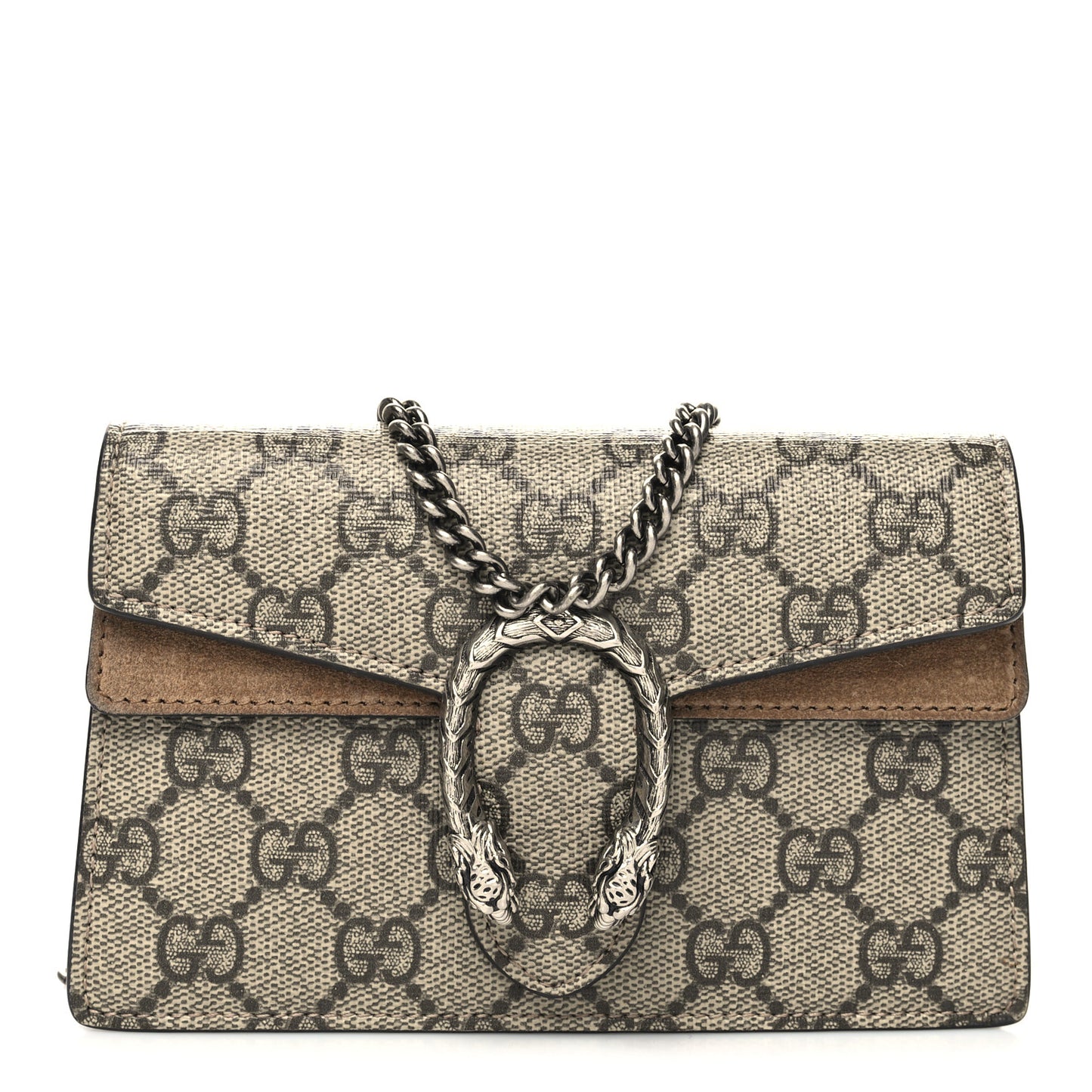 GG Supreme Monogram Super Mini Dionysus Shoulder Bag Taupe