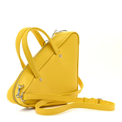 Balenciaga Shiny Day Calfskin Logo XS Triangle Duffle Jaune Black 3 of 10