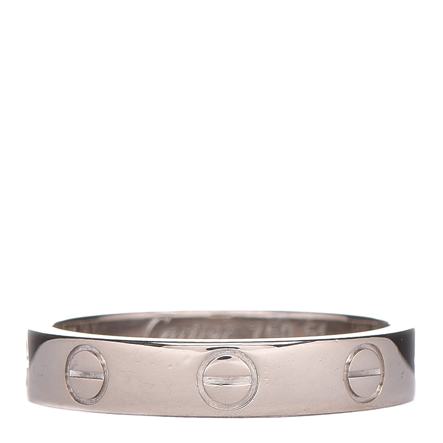 18K White Gold 3.5mm LOVE Wedding Band Ring 51 5.75