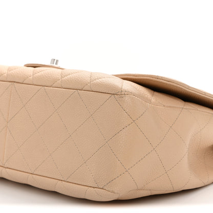 Chanel Caviar Quilted Jumbo Single Flap Beige Clair 10 of 16