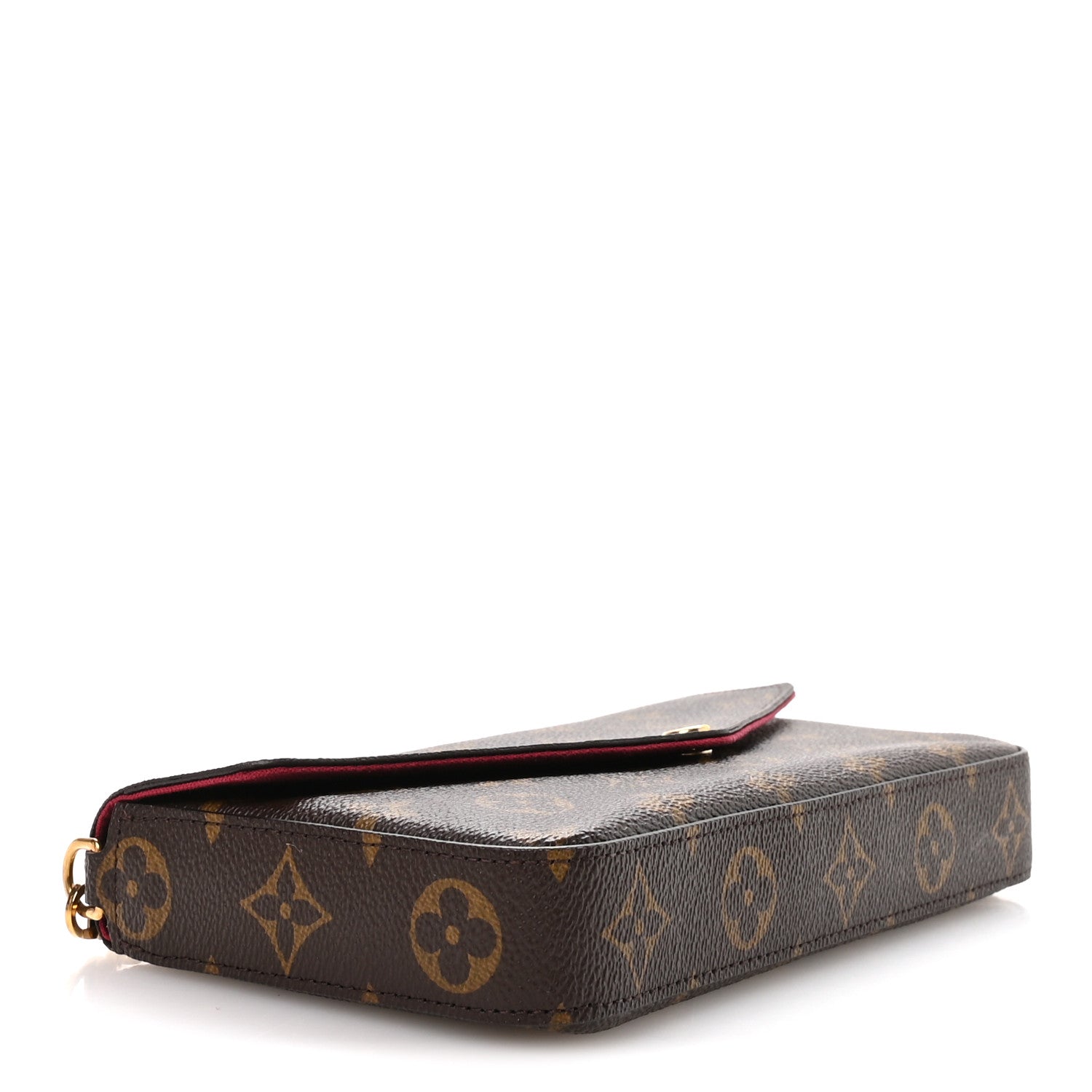 Louis Vuitton Monogram Pochette Felicie Chain Wallet Fuchsia 5 of 12