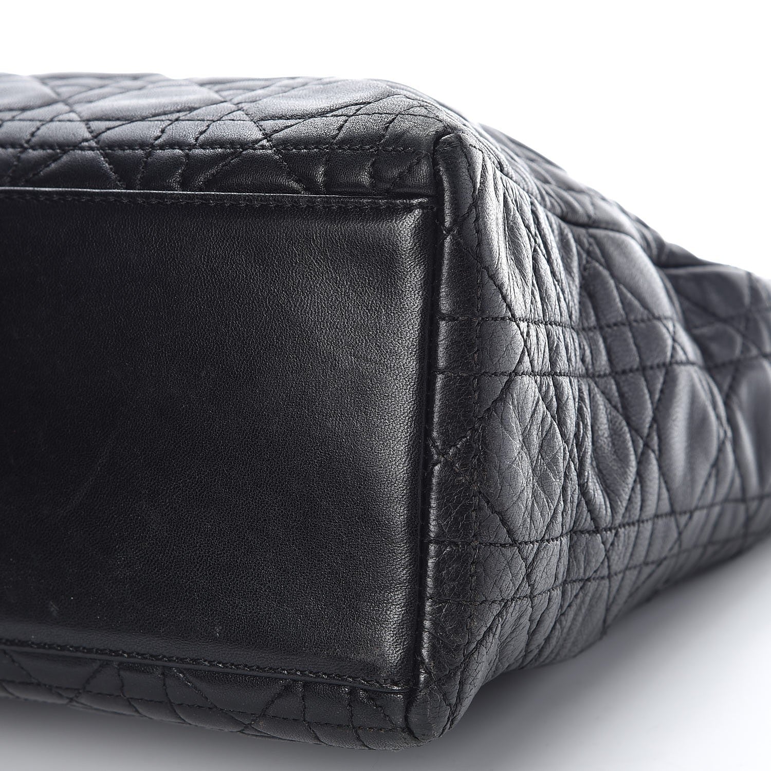 Christian Dior Lambskin Cannage Medium Lady Dior Black 10 of 11