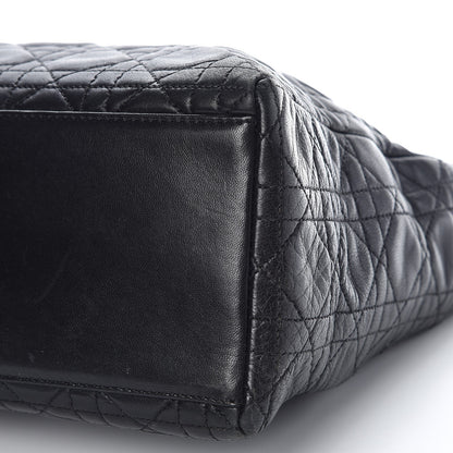 Christian Dior Lambskin Cannage Medium Lady Dior Black 10 of 11