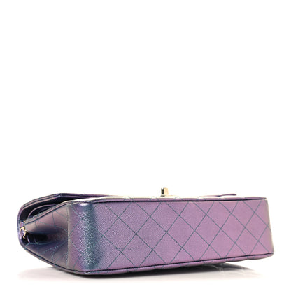 Chanel Iridescent Caviar Quilted Medium Double Flap Purple 4 of 11