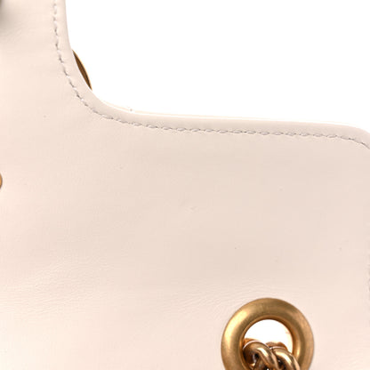Gucci Calfskin Matelasse Mini GG Marmont Shoulder Bag White 10 of 12