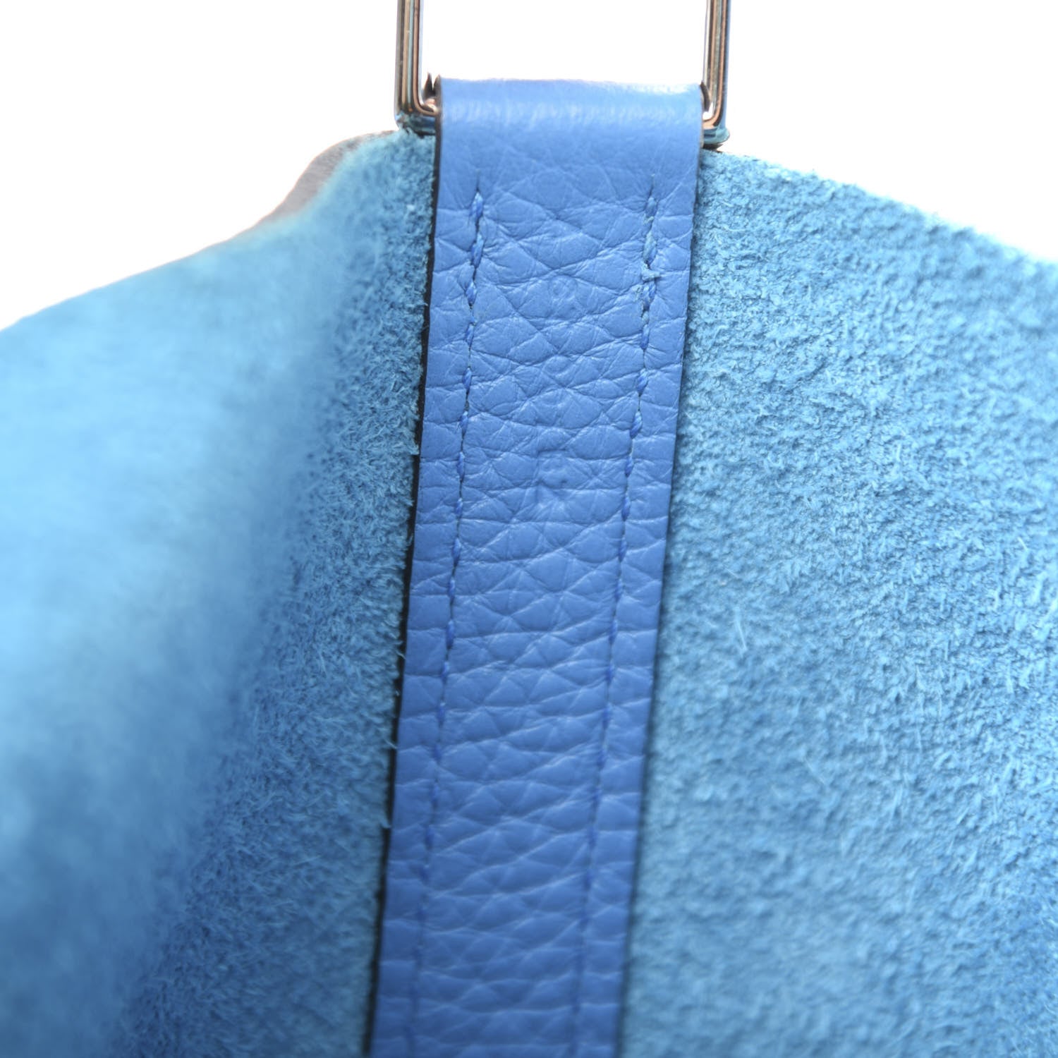 Hermes Taurillon Clemence Picotin Lock 26 GM Bleu Paradis 9 of 11