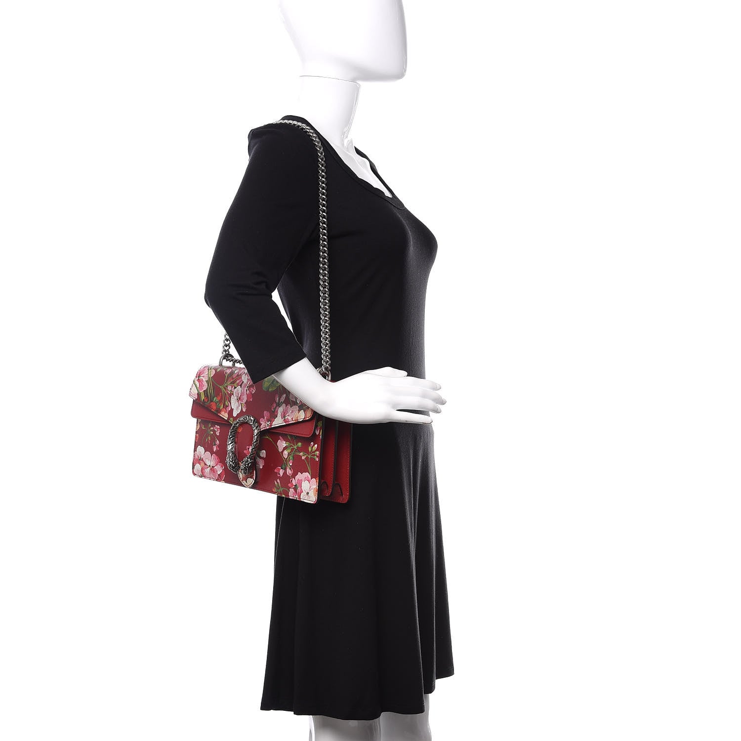 Gucci Calfskin Blooms Print Small Dionysus Shoulder Bag Romantic Cherry Multicolor 2 of 12