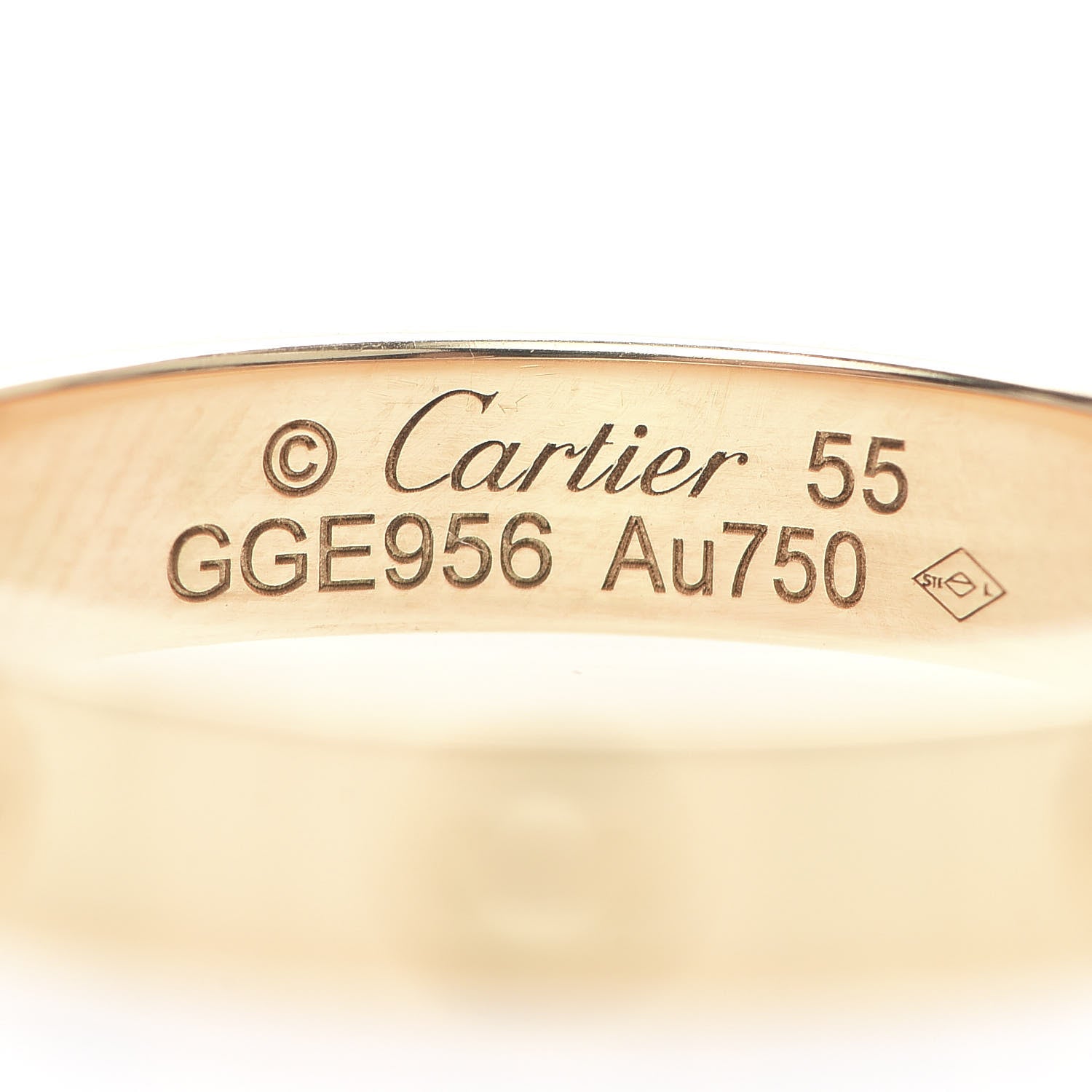 Cartier 18K Yellow Gold 3.5mm LOVE Wedding Band Ring 55 7.25 4 of 5