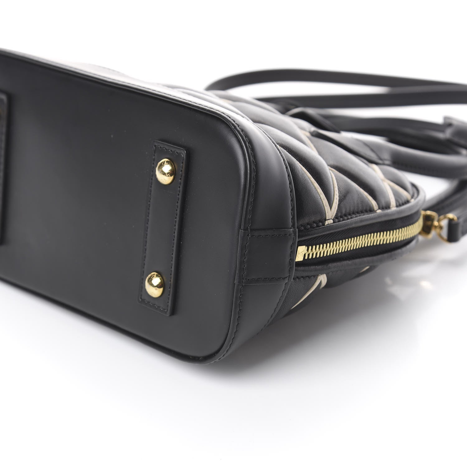 Louis Vuitton Lambskin Malletage Alma BB Black 8 of 8