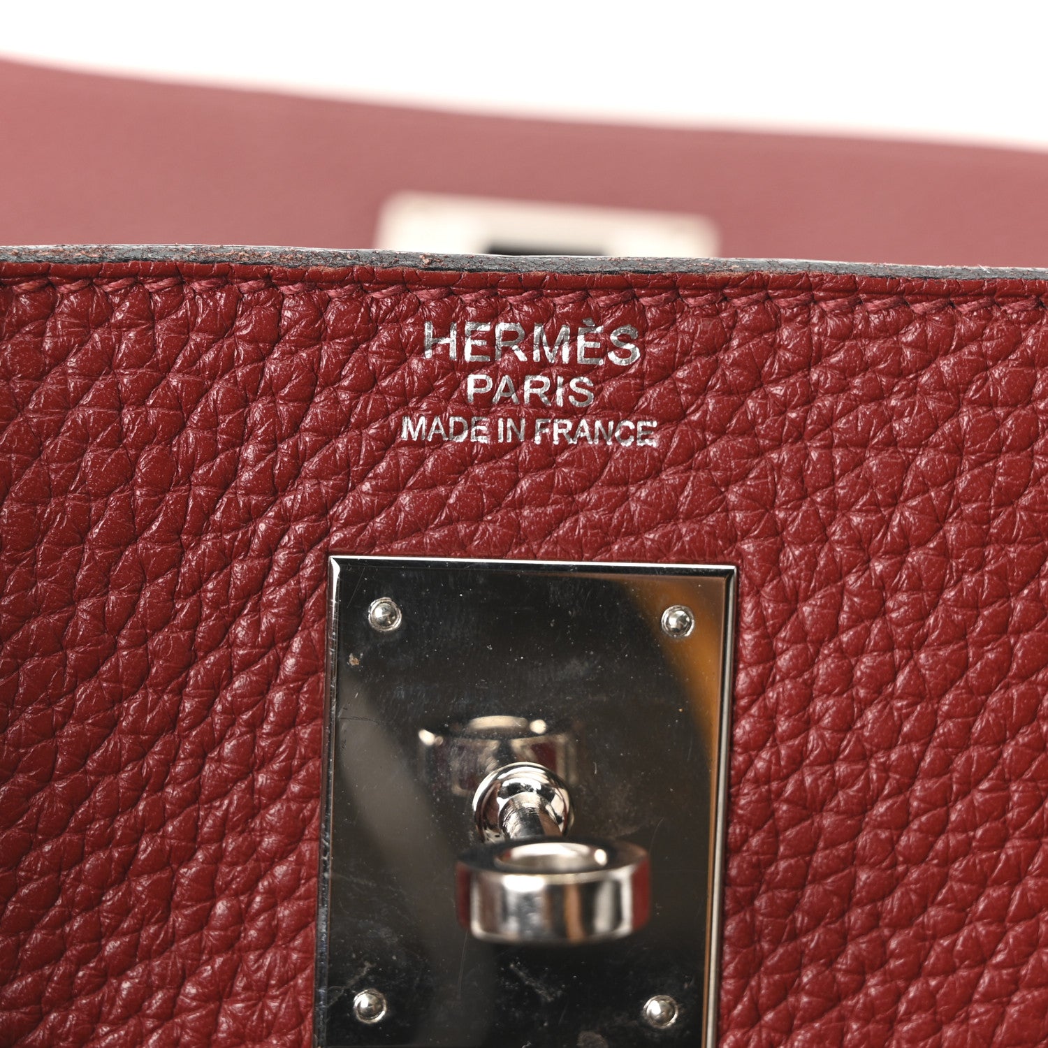Hermes Taurillon Clemence Kelly Retourne 32 Rouge Grenat 6 of 10