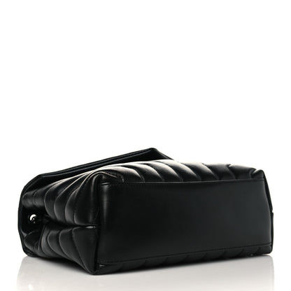 Saint Laurent Calfskin Y Quilted Monogram Monochrome Small Loulou Chain Satchel Black 4 of 6