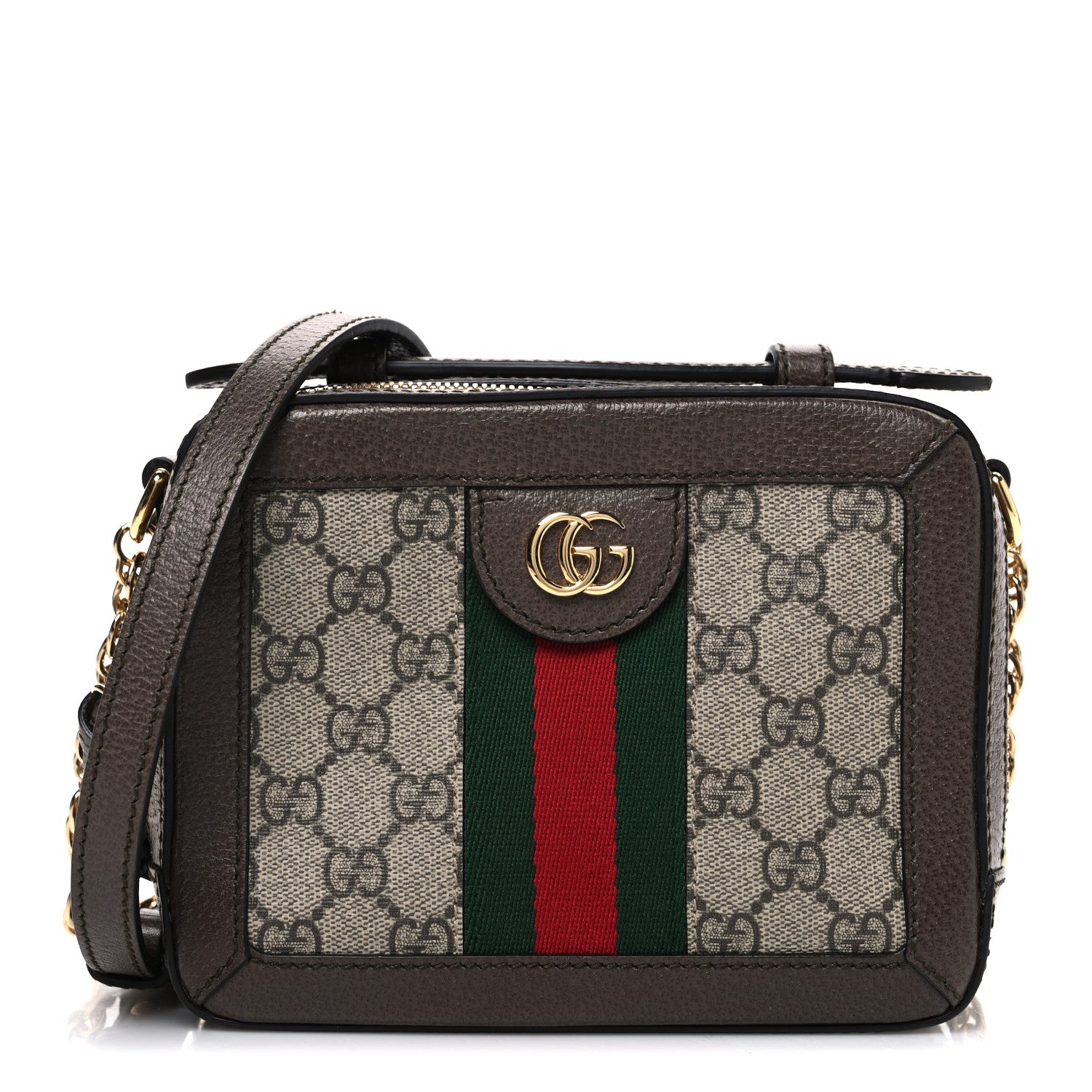Gucci GG Supreme Monogram Mini Ophidia Top Handle Shoulder Bag