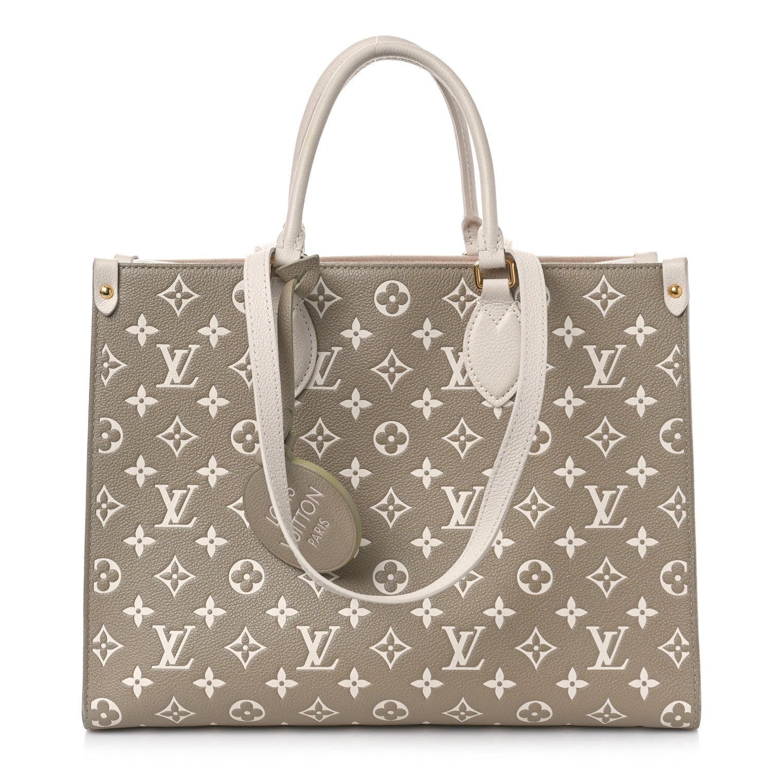 Louis Vuitton Empreinte Monogram Spring In The City Onthego MM Kaki Beige Cream 1 of 17