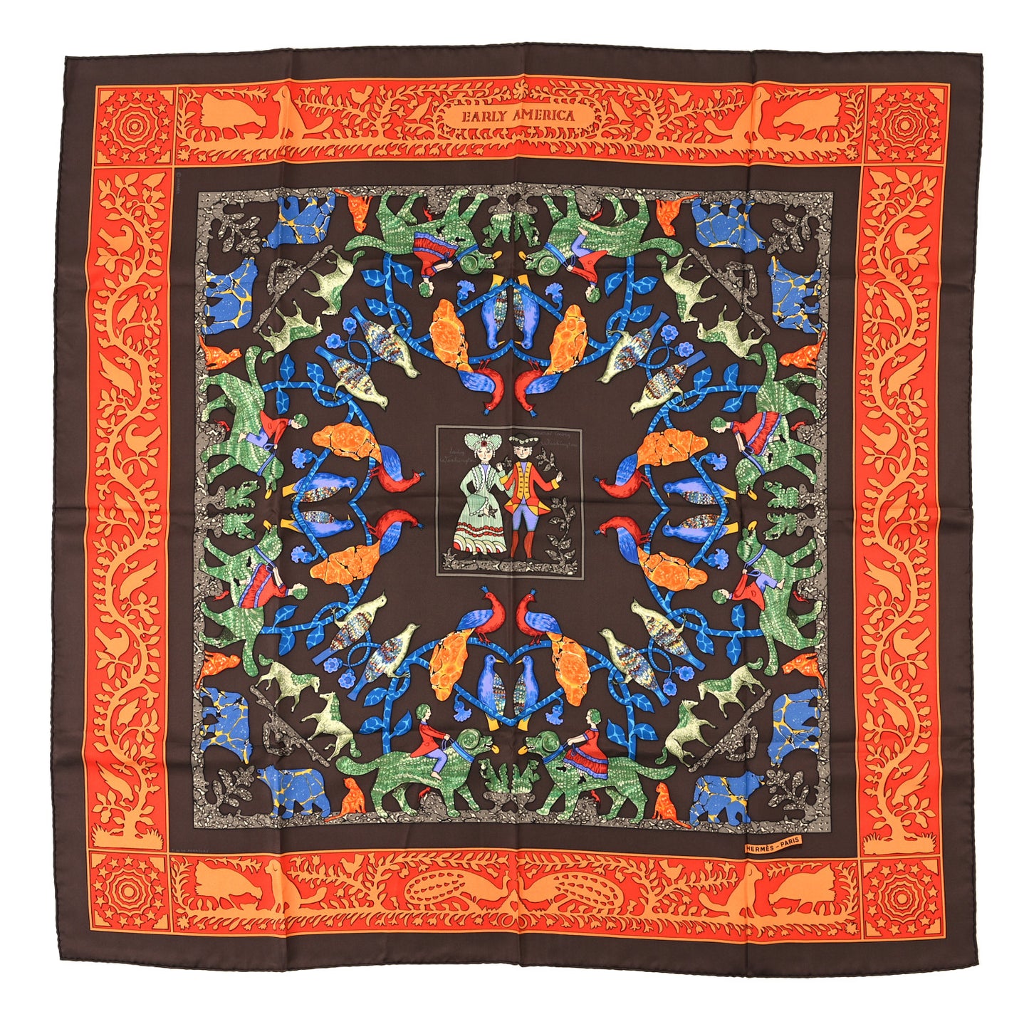 Silk Early America Scarf 90