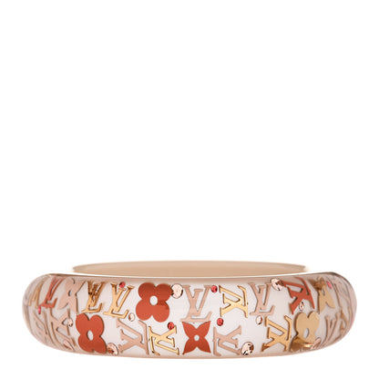 Louis Vuitton Resin Swarovski Inclusion GM Bracelet Tangerine 1 of 4
