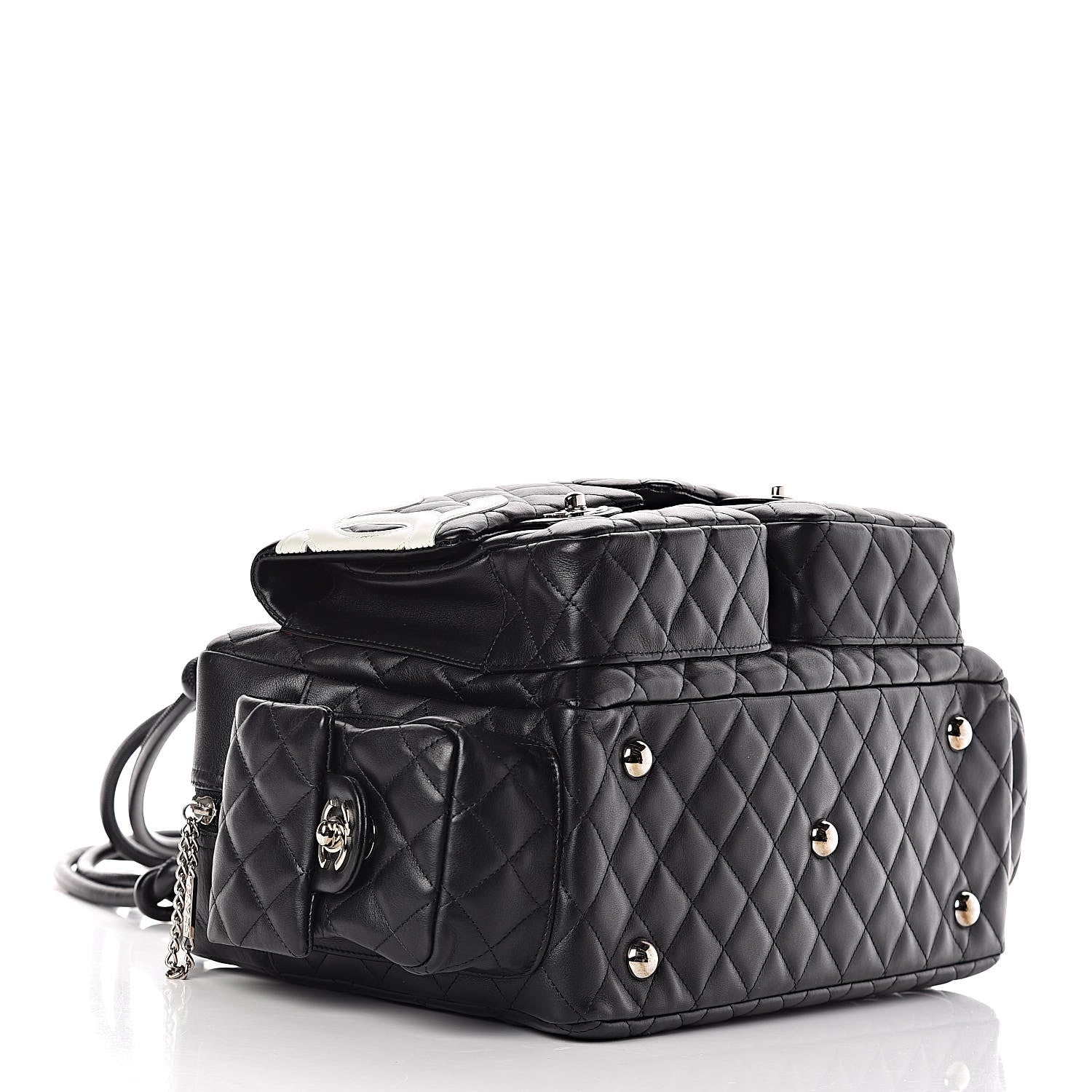 Chanel Calfskin Quilted Large Cambon Multipocket Reporter Black 4 of 10