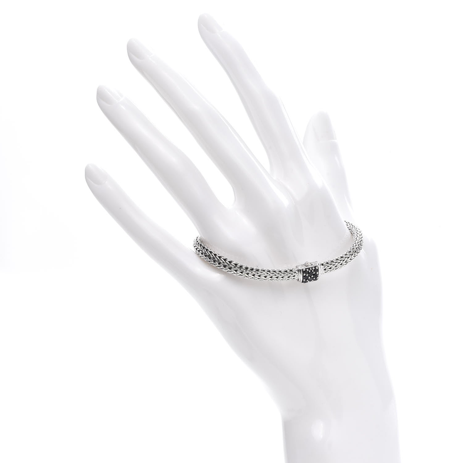 John Hardy Sterling Silver Black Sapphire 6.5mm Classic Chain Bracelet 2 of 4