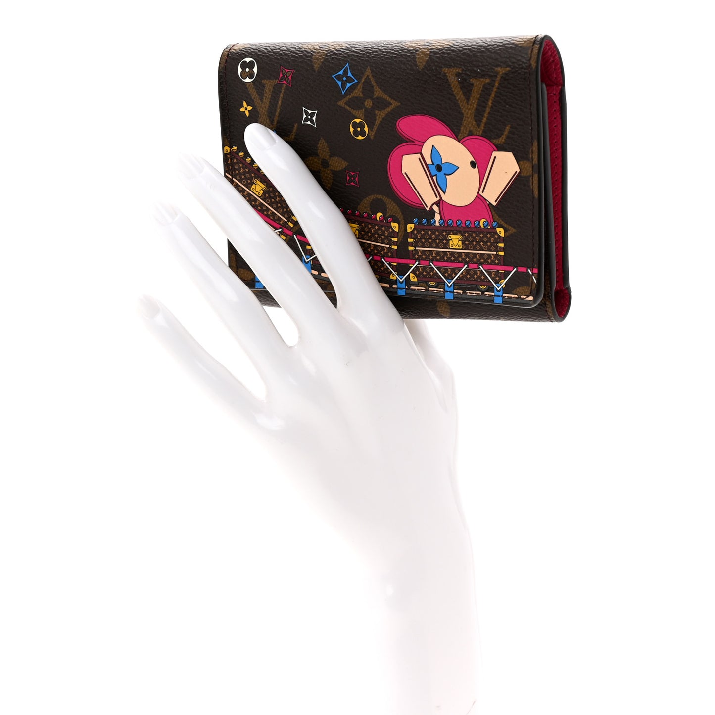 Monogram 2020 Christmas Animation Roller Coaster Victorine Wallet Pivoine