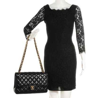 Chanel Caviar Quilted Jumbo Double Flap Black 2 of 9