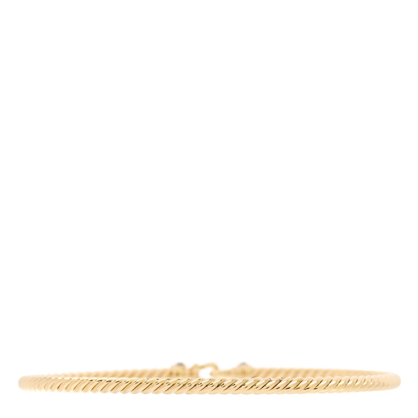 18K Yellow Gold Diamond 2.6mm Cable Collectibles Buckle Bracelet