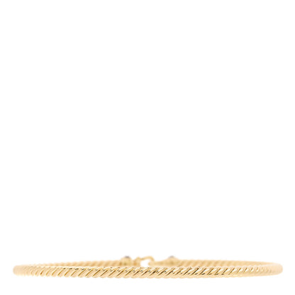David Yurman 18K Yellow Gold Diamond 2.6mm Cable Collectibles Buckle Bracelet 2 of 4