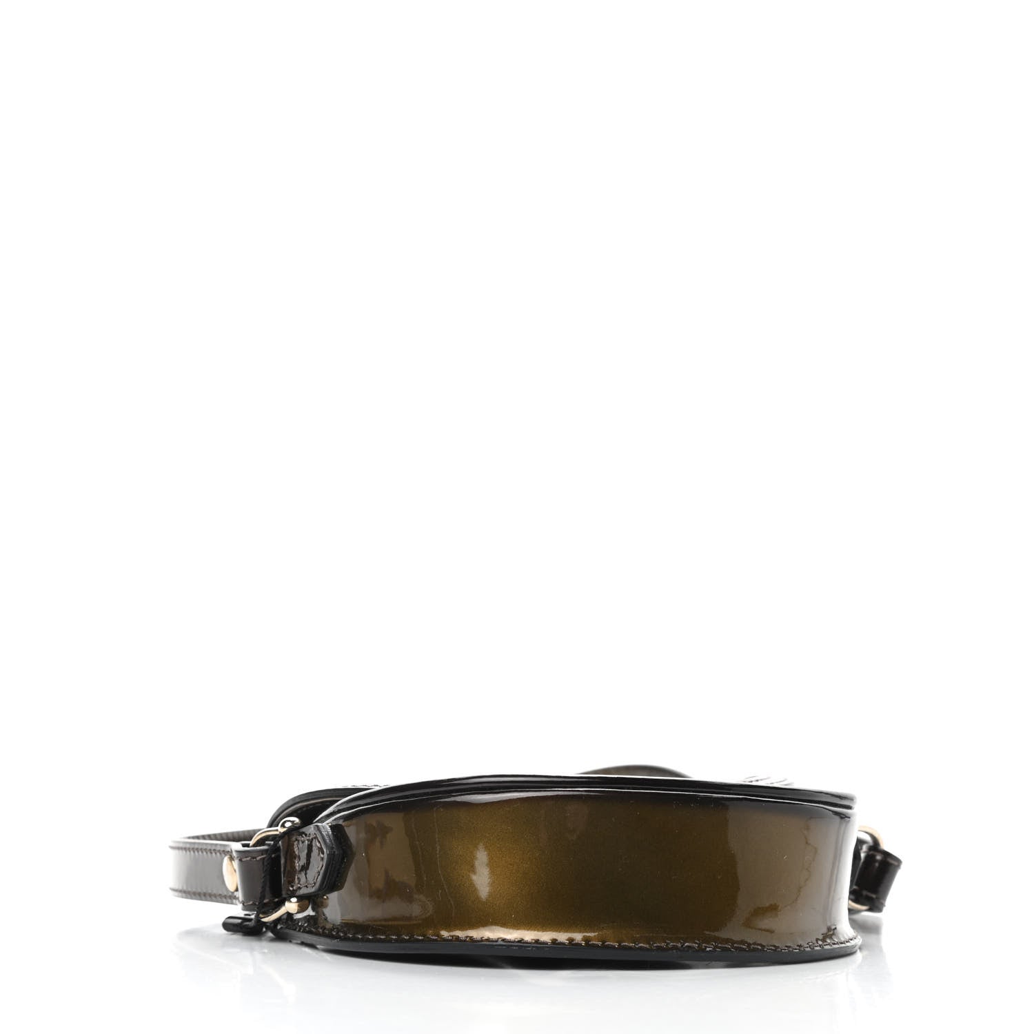 Burberry Patent Calfskin Georgie Mini Crossbody Bag Dark Nickel 3 of 8