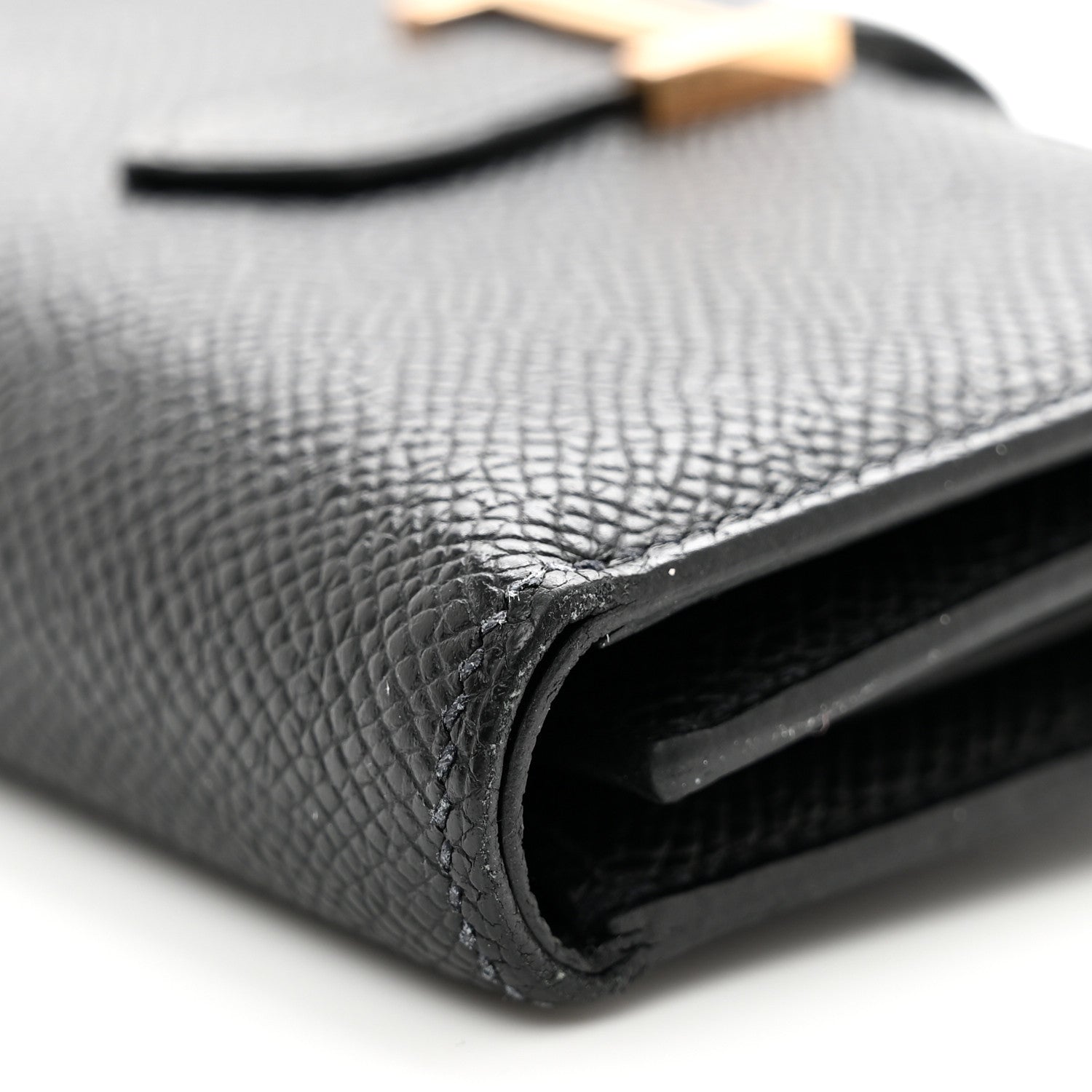 Hermes Epsom Tri-Fold Compact Bearn Wallet Black 7 of 7