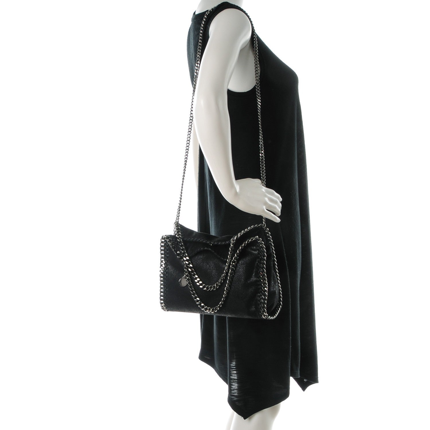 Stella McCartney Shaggy Deer Mini Falabella Tote Black 2 of 8