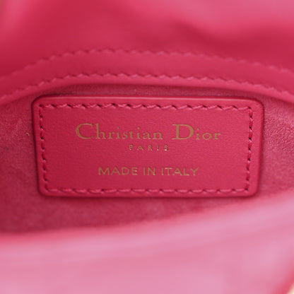 Christian Dior Lambskin Cannage Micro Lady Dior Red 6 of 12