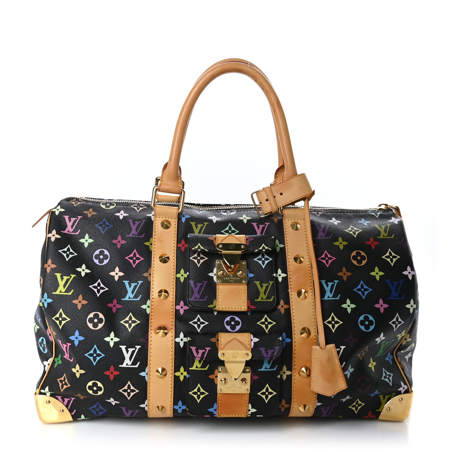 Louis Vuitton Monogram Multicolor Keepall 45 Black 1 of 10