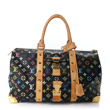 Louis Vuitton Monogram Multicolor Keepall 45 Black 1 of 10