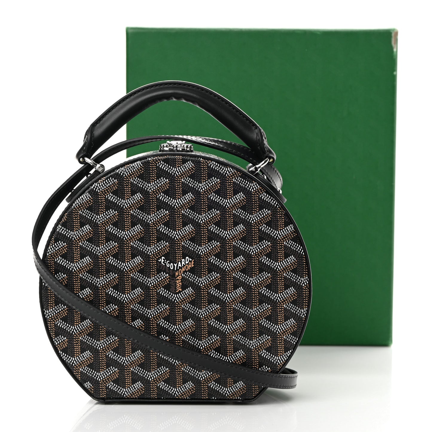 Goyardine Alto Hatbox Black