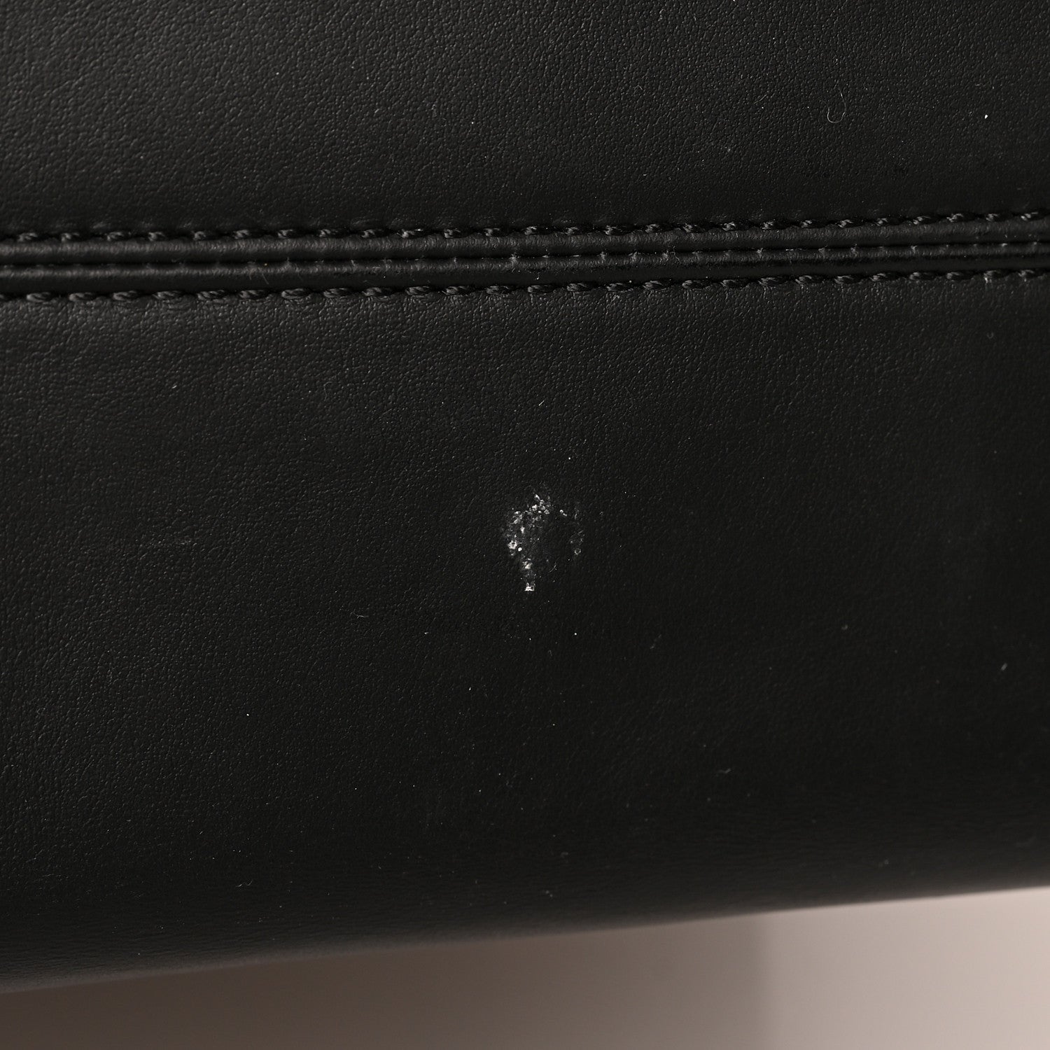 Fendi Glazed Fabric Vitello Century FF 1974 Stamp Patch Shopping Tote Mogano Panna Black 12 of 12