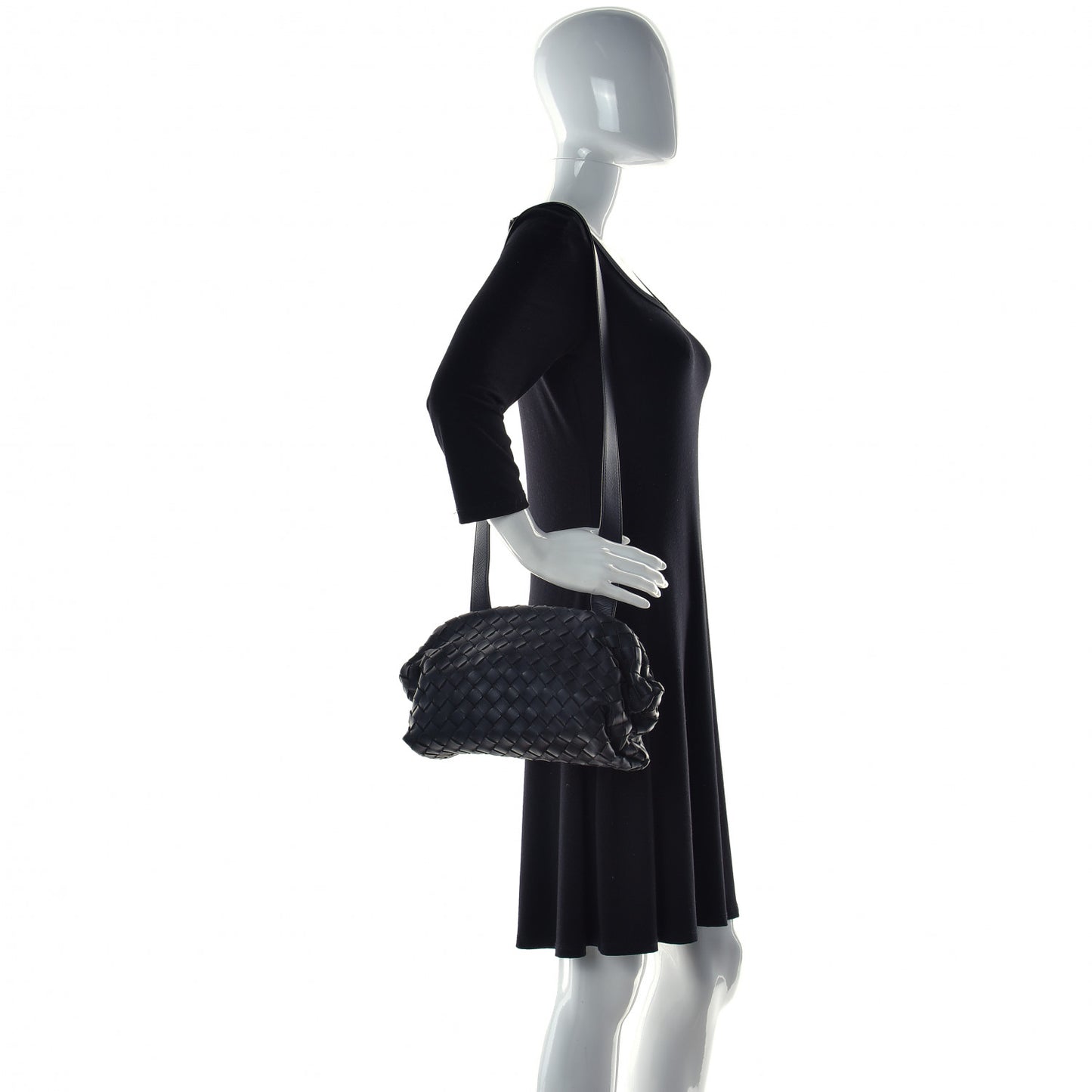 Nappa Intrecciato Messenger Bag Black