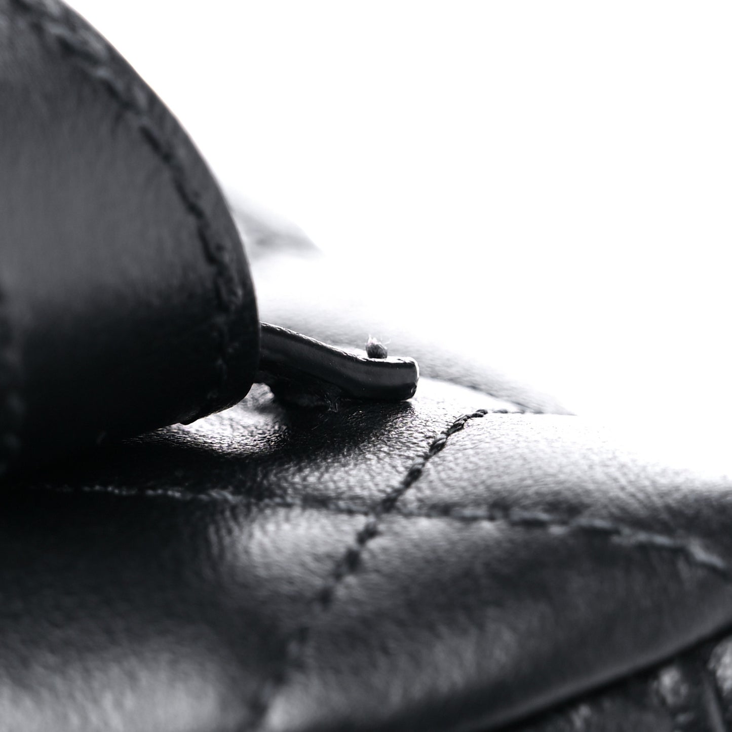Calfskin Quilted Waist Belt Bag Black