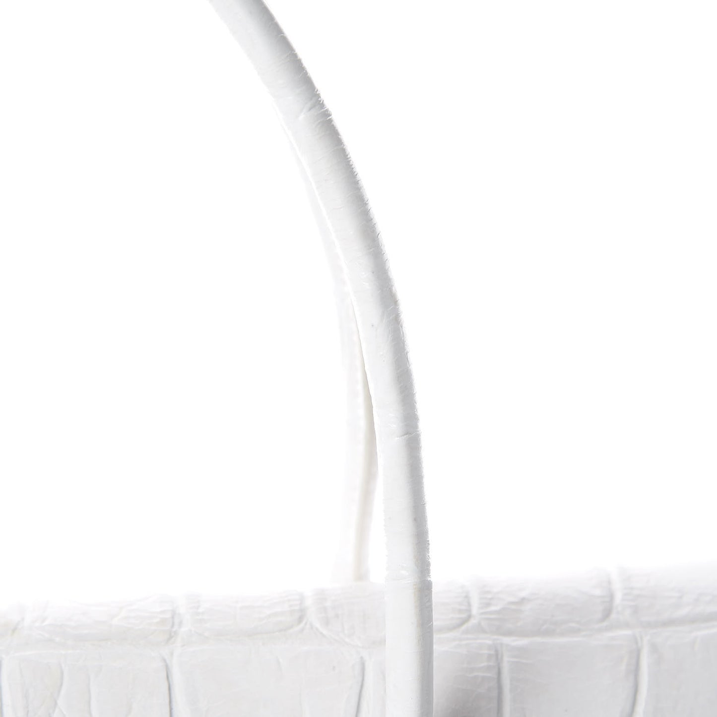 Calfskin Crocodile Embossed Bayswater White