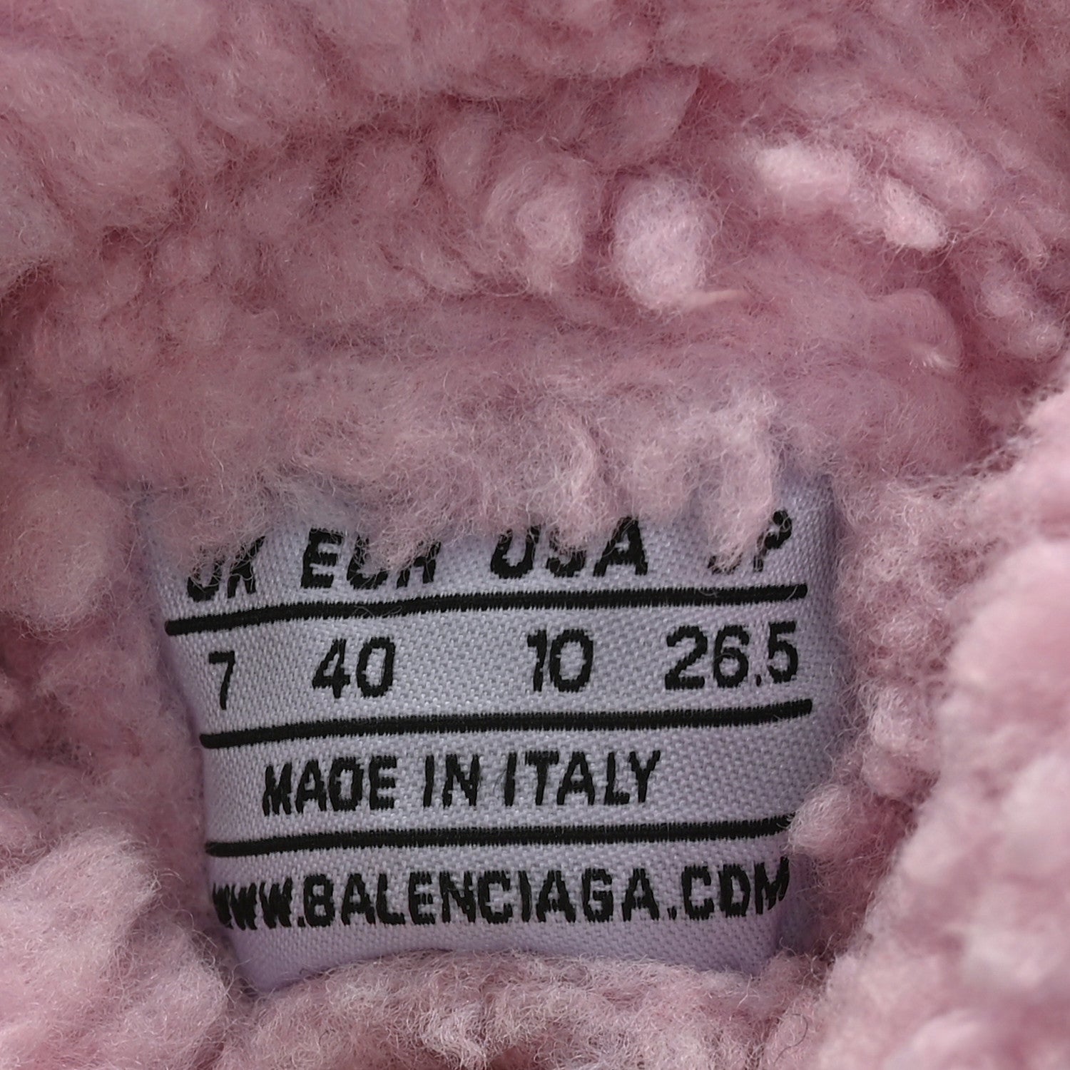 Balenciaga Technical 3D Recycled Knit Fake Fur Womens Speed 2.0 Sneakers 40 Monocolor Soft Pink 7 of 7