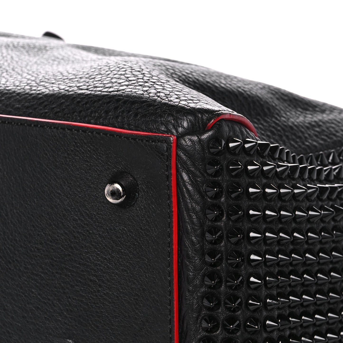 Calfskin Panettone Spiked Large Ranch Black