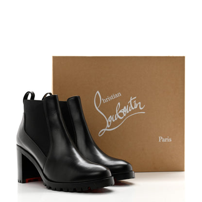Christian Louboutin Calfskin Marchacroche 70 Chelsea Boots 39 Black 10 of 10