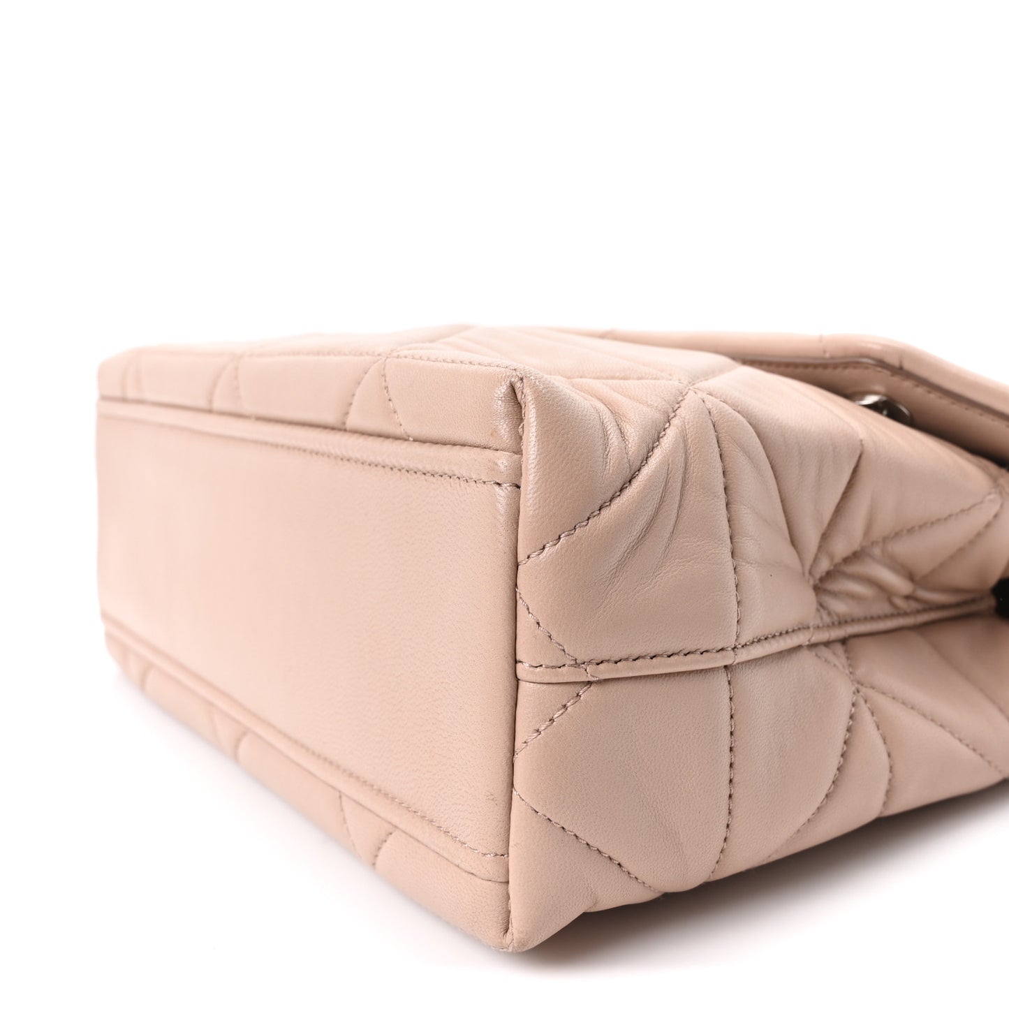 Nappa Triangle Stitched Large Spectrum Bag Cipria
