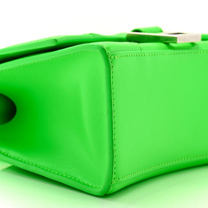 Balenciaga Shiny Box Calfskin Hourglass Top Handle Bag XS Acid Green 9 of 11